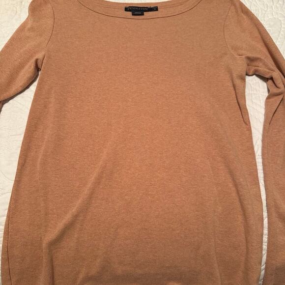 Pendleton Women’s Long Sleeve Shirt Terra Cotta Size Small Petite - Picture 4 of 5